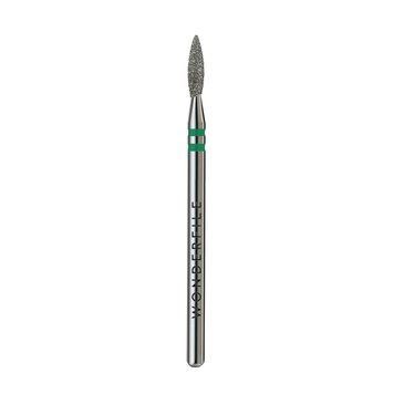 Freză diamantată 2X WONDERFILE &bdquo;Flacără ascuțită&rdquo; 2,3 mm, verd WFDNF23G foto
